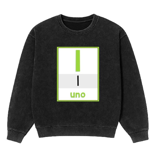 Spanish numbers Uno Mineral Wash Sweatshirts