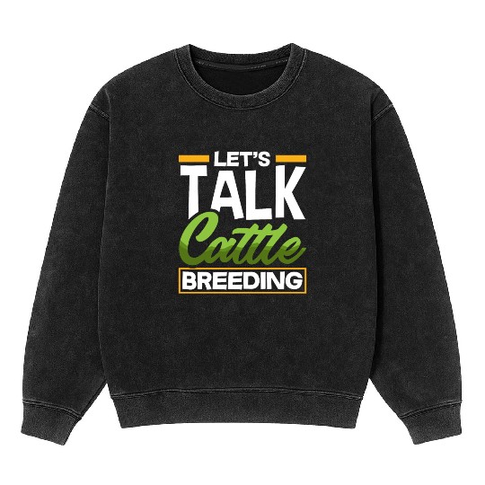 Let's Talk About Cattle Breeding Highland Cow Mineral Wash Sweatshirts