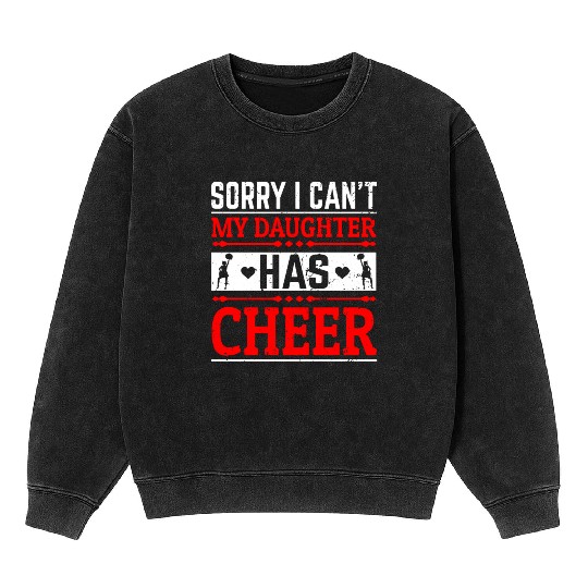 My Daughter Cheer Mom Cheerleading Mother's Day Mineral Wash Sweatshirts