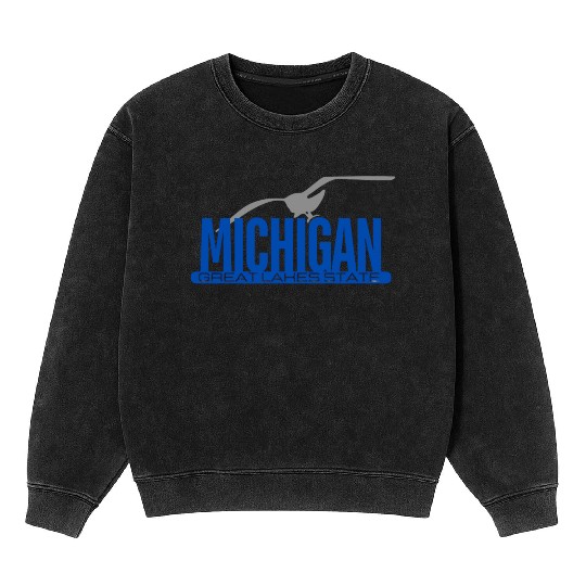 Michigan Great Lakes State Mineral Wash Sweatshirts
