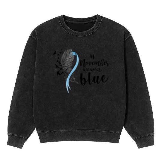 In November We Wear Blue Ribbon Mineral Wash Sweatshirts