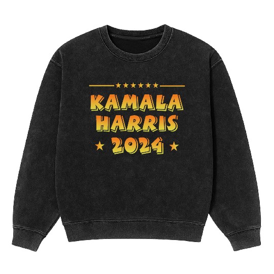 Kamala Harris 2024 Presidential Election Campaign Mineral Wash Sweatshirts