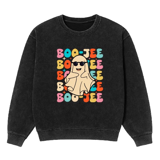 Funny Halloween Boo-jee Mineral Wash Sweatshirts