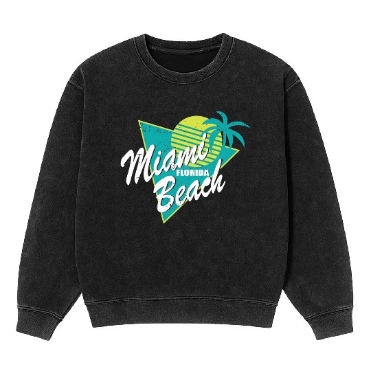Miami Florida Beach Mineral Wash Sweatshirts