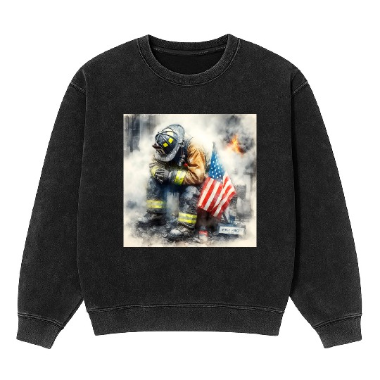 9/11 Remembrance - Honoring Fallen Heroes USA Mineral Wash Sweatshirts