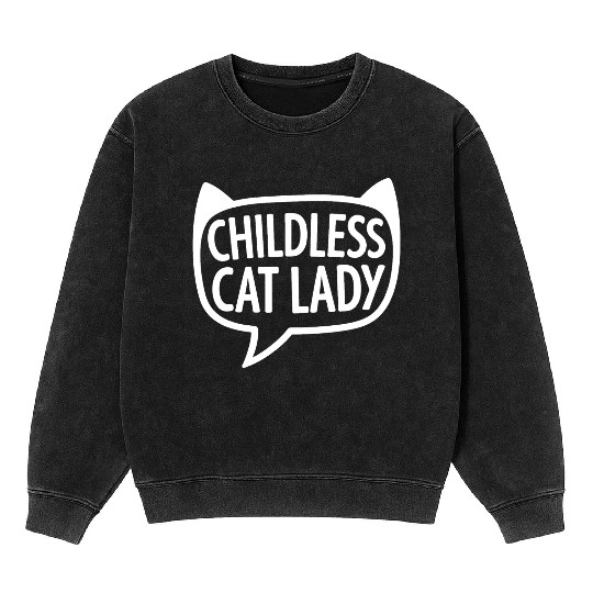Childless Cat lady Kamala Harris Mineral Wash Sweatshirts