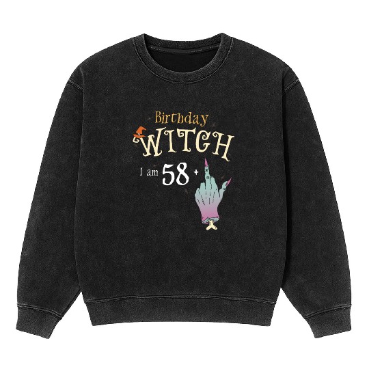 Yes It's My Birthday - 59th Birthday Witch Funny Mineral Wash Sweatshirts