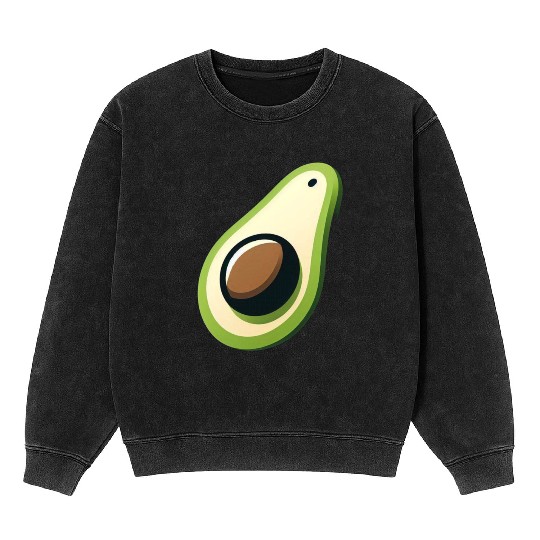 Avocado minimalist avocados design food art 5 Mineral Wash Sweatshirts