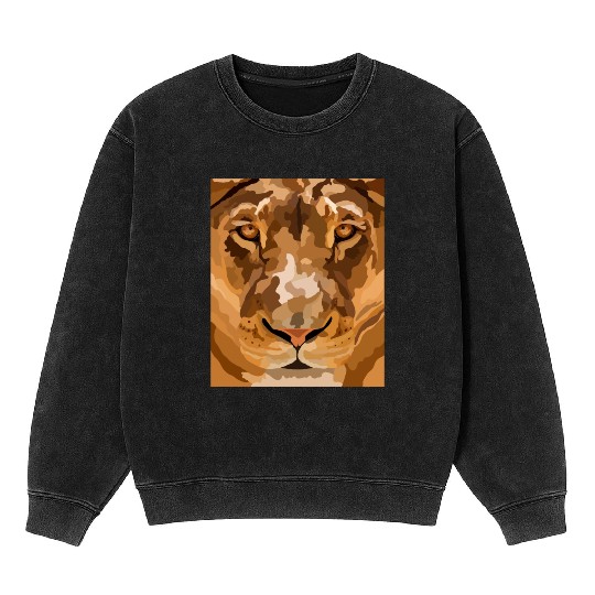 African Lion Mineral Wash Sweatshirts