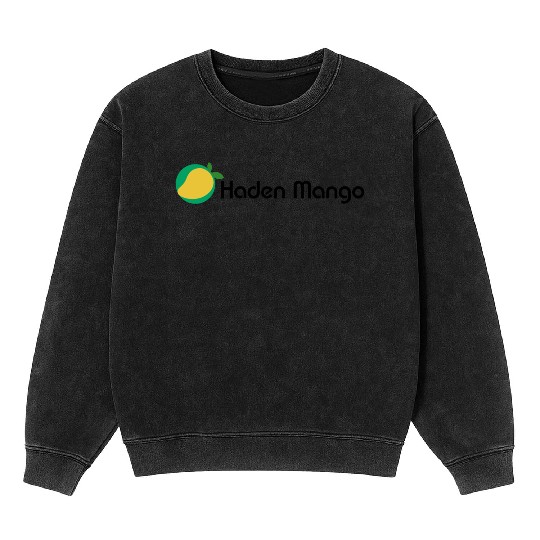 Green Mango Logo Design Mineral Wash Sweatshirts