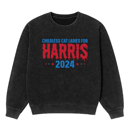 Kamala Harris 2024 for President Vote Tim Walz Mineral Wash Sweatshirts