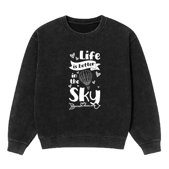 Hot Air Balloon Company Driving Sport Mineral Wash Sweatshirts