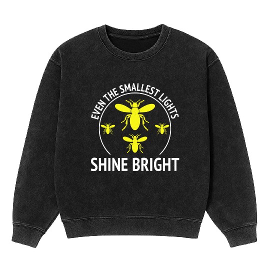 Fireflies Firefly Lightning Bug Insect Collector Mineral Wash Sweatshirts