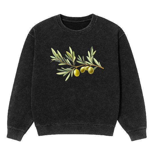 Olive Branch Mineral Wash Sweatshirts
