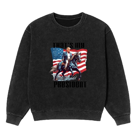 donal trump Mineral Wash Sweatshirts