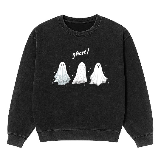 Ghost Halloween Mineral Wash Sweatshirts