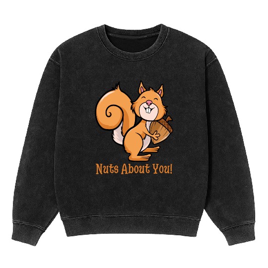 Surprised Squirrel Mineral Wash Sweatshirts