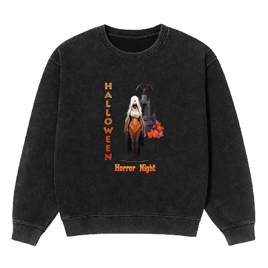 Halloween Ghost Mineral Wash Sweatshirts
