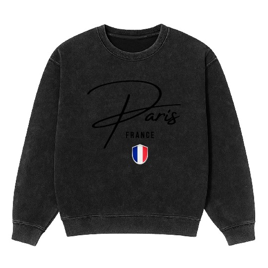 I love Paris, Paris France Mineral Wash Sweatshirts