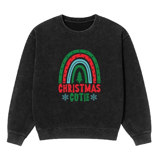 Christmas Cutie - design for all the family Mineral Wash Sweatshirts