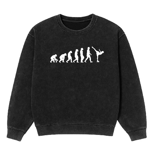 Figure skating evolution of human sport Mineral Wash Sweatshirts