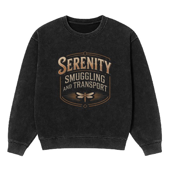 Vintage Serenity Smuggling And Transport Firefly Mineral Wash Sweatshirts