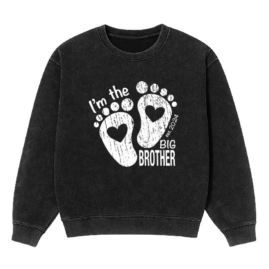 I’m the big brother -newborn sibling design Mineral Wash Sweatshirts