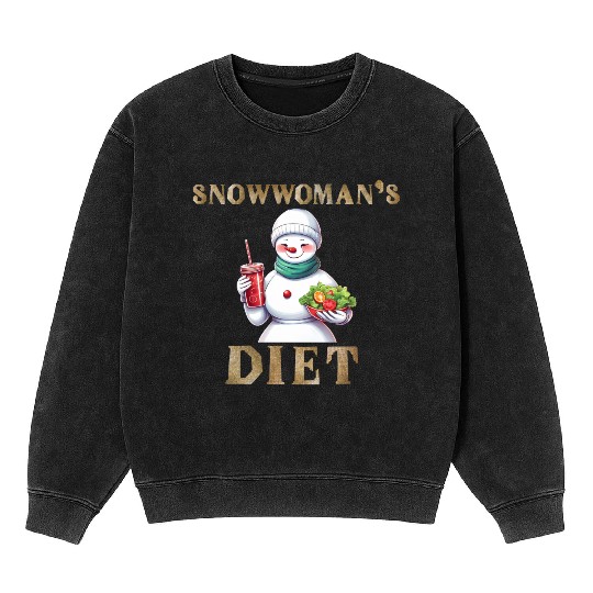 Snowwoman's Sweet and Salty Cravings Mineral Wash Sweatshirts