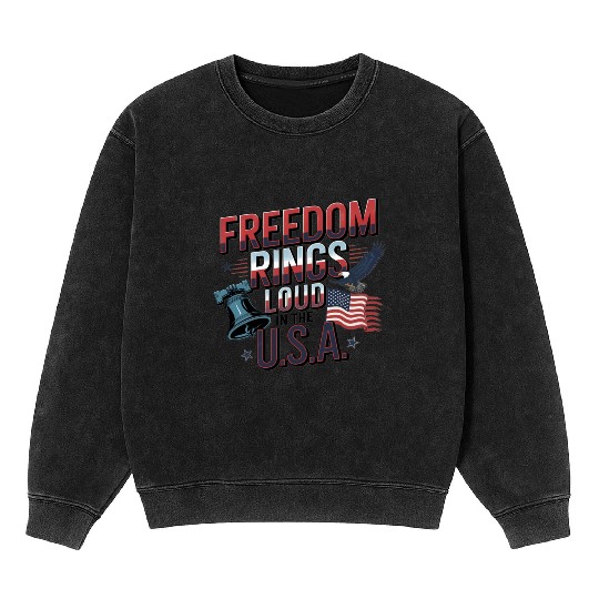 Freedom Rings Loud in the U.S.A. – Patriotic Mineral Wash Sweatshirts