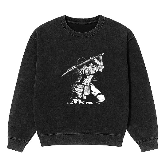 Kanji Japan Katana Sword Ninja Samurai Mineral Wash Sweatshirts