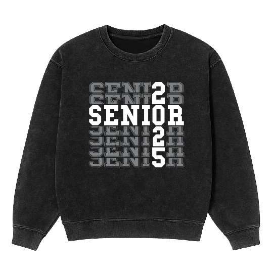 Class Of 2025 Senior 2025 Back To School Mineral Wash Sweatshirts