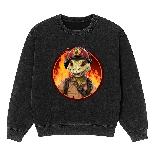 Lizard Firefighter Mineral Wash Sweatshirts