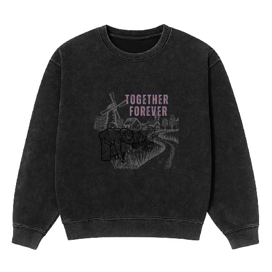 Together forever - till death do us part Mineral Wash Sweatshirts