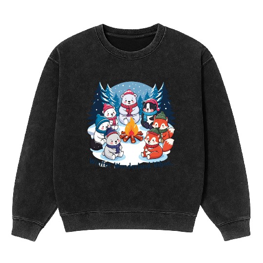 Winter wonderland vibes Mineral Wash Sweatshirts