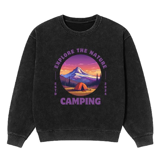 Camping Adventure | Explore Nature Mineral Wash Sweatshirts
