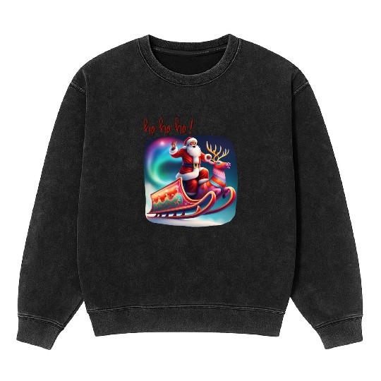 Ho Ho Ho Mineral Wash Sweatshirts