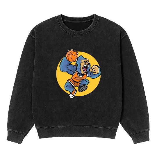 Basket Sports Baller Basketball Gorilla Mineral Wash Sweatshirts