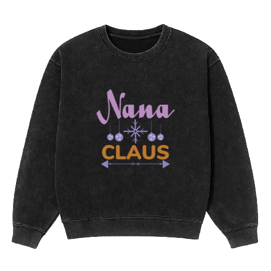 Nana Claus Mineral Wash Sweatshirts