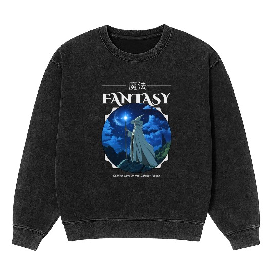 Magic Fantasy Wizard Mineral Wash Sweatshirts