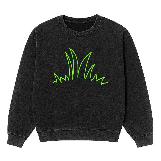 Meadow Many Grasses Blades Of Grass Green Nature Mineral Wash Sweatshirts