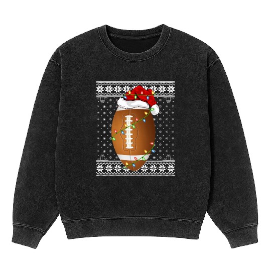 Rugby Player Ugly Christmas Mineral Wash Sweatshirts