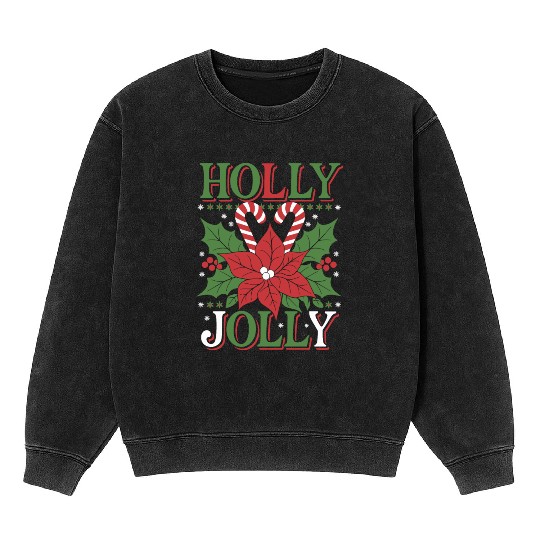holly jolly Mineral Wash Sweatshirts