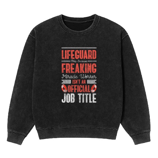 Lifeguards Swimming Pool Lifebuoy Swimming Trunks Mineral Wash Sweatshirts