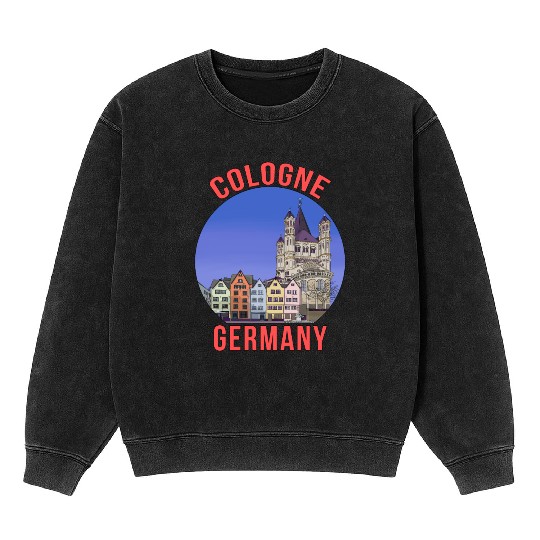 Cologne Germany Mineral Wash Sweatshirts