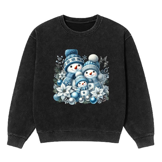 Snowman Christmas, Merry Christmas Mineral Wash Sweatshirts