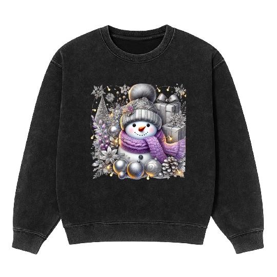 Snowman Christmas, Merry Christmas Mineral Wash Sweatshirts