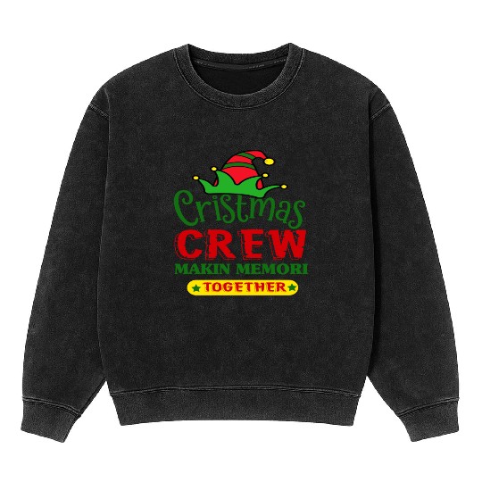 CHRISTMAS CREW Mineral Wash Sweatshirts