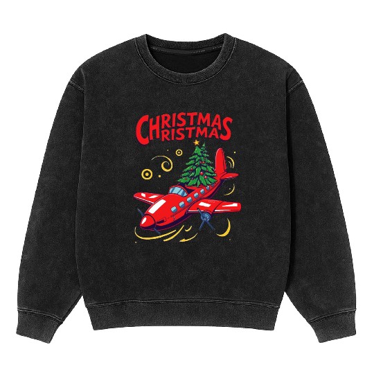 FLAYING CHRISTMAS Mineral Wash Sweatshirts