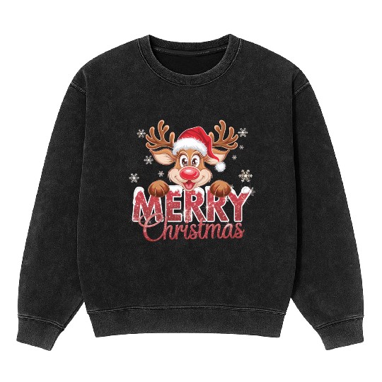 Gingerbread Christmas, Funny Christmas Mineral Wash Sweatshirts