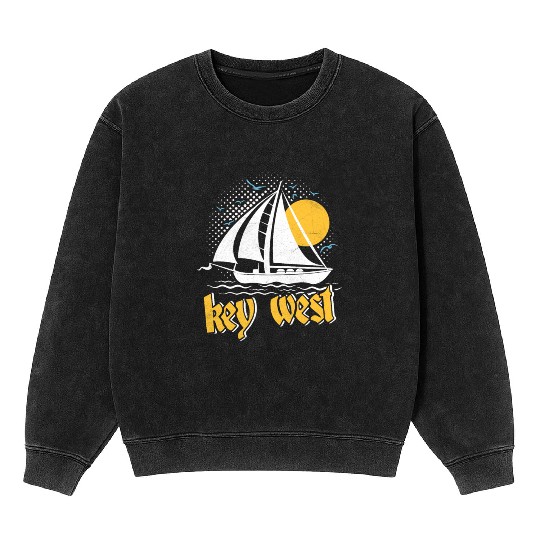KEY-WEST FLORIDA Sunshine-State West Keys Mineral Wash Sweatshirts